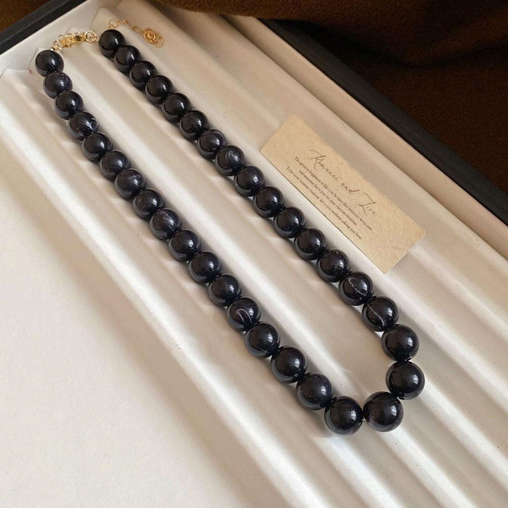 Smudging Round Beads Necklace Acrylic Collarbone Chain New Choker Necklace Gifts
