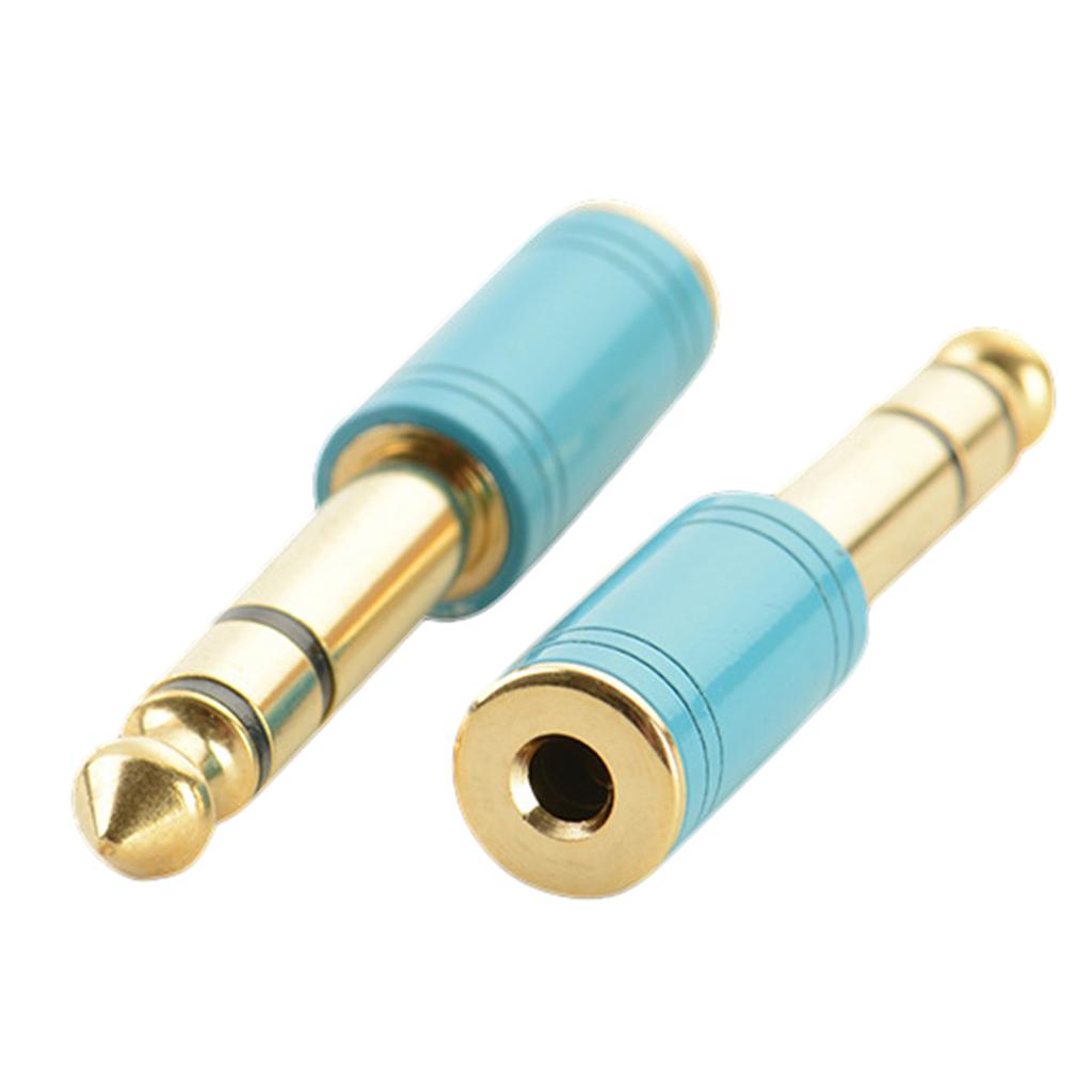 6,35 мм штекер на 3,5 мм гнездо для наушников аудио адаптер позолоченный стерео штекер аудио и видео адаптер микрофон