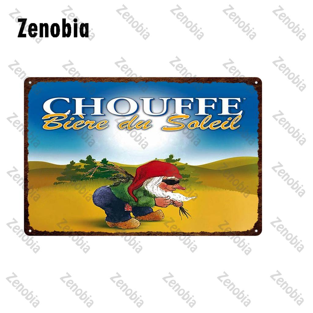 Beer Metal Sign Poster Wine Plate Vintage Plaque La Chouffe Metal Poster Wall Stickers Decorative Tin Platesign Bar Pub Decor