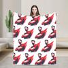 Football Messis Blankets Flannel Printed   Multifunction Super Soft Throw Blanket for Bed Bedroom Quilt