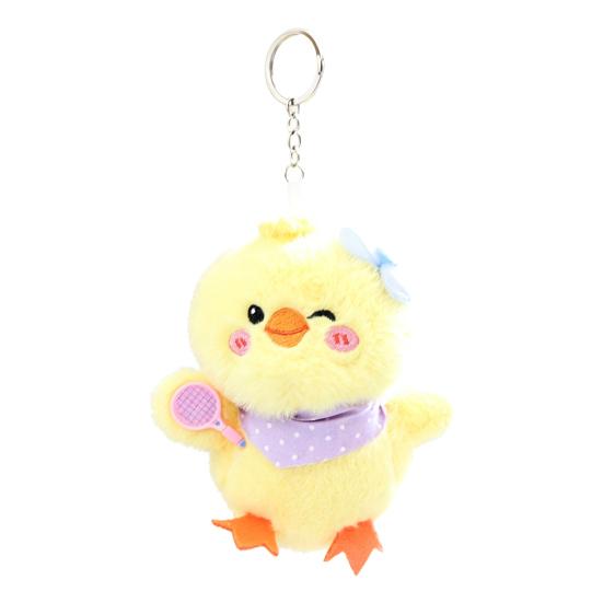 Cute Yellow Chick Plush Keychain Soft Stuffed Animal Pendant Cute Fluffy Bag Backpack Charm Adorable Gift for Animal