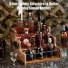 Detachable Wine Bottle Rack Wooden Seasoning Storage Rack Versatile Liquor Cabinet  Restaurant