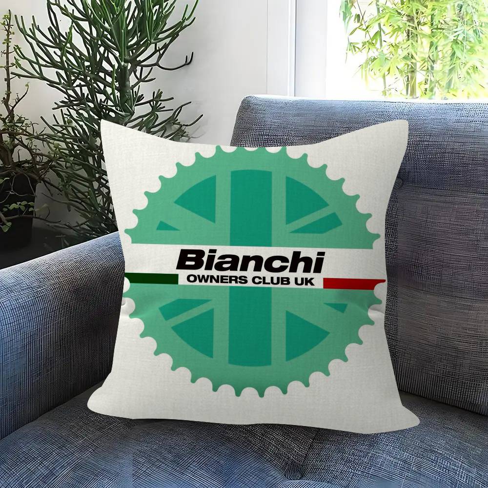 BBBianchiS Bike Logo Cushion Cover Pillowcase Upholstery Sofa Throw Pillow Home Decor Pillowcas