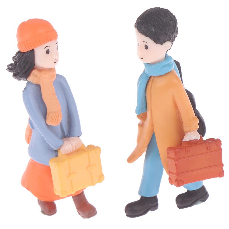 Путешествие Пара Diy Миниатюрный Сказочный Сад Кукольный Дом Декор Микро Ландшафт