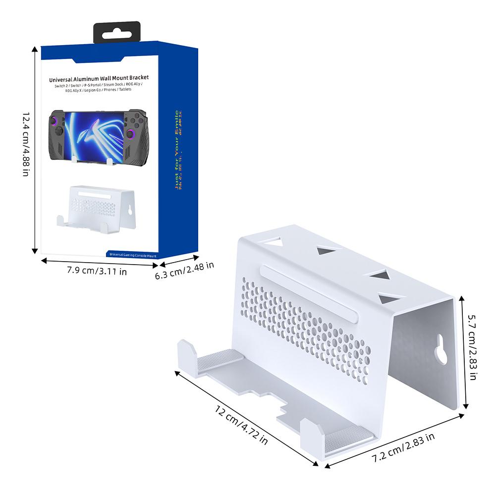 Console Dock Bracket Space Saver TV Dock Accessories Stable Host Wall Stand for PS5 Portal/ROG Ally X/Switch/Steam Deck