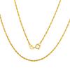 18k Gold Necklace Female Plain Chain Hemp Rope Chain Color Gold Twisted Rope Pendant with Chain Twist Chain Water Shell Gold
