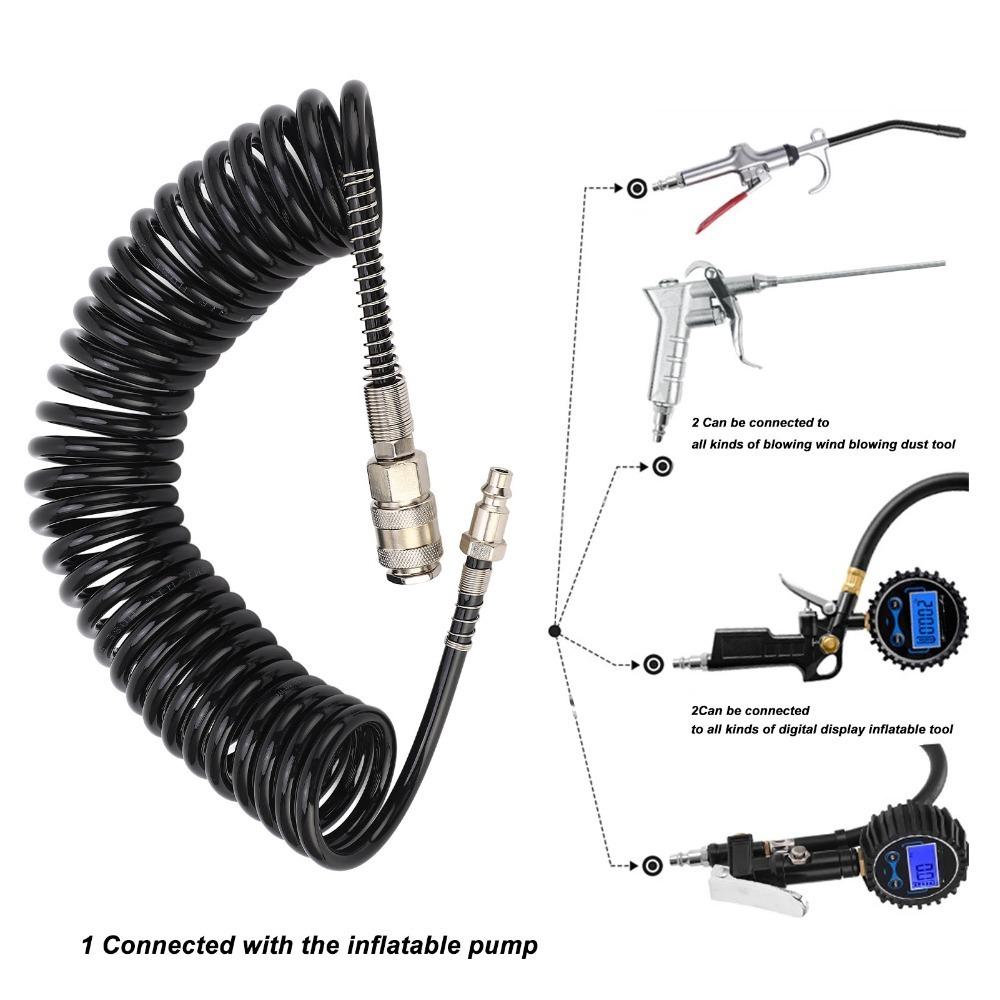 Coiled Air Compressor Coil Hose Multiple Size Coiled Air Extension Hose  Air Duster Cleaning
