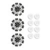 3Pcs Rhinestone Buttons Covers With 8Pcs Sewing Buttons Crystal Buttons Clip On Button Jewelry Women For Sewing Diy Craft Decor