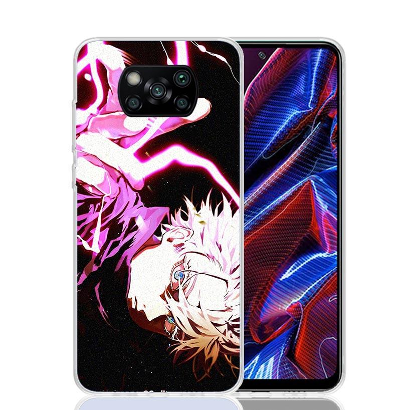 Чехол для телефона JujuKaisen Годжо Сатору для Xiaomi Poco X7 X6 X5 Pro F7 Ultra Redmi 15C 15 13 13C 12 12C 10 10A 10C 9 9A 9C 9T Чехол P