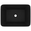 VidaXL Lavabo de Luxe Vasque à Poser de Toilette Lave-mains de Salle de Bain Salle Cosmétique Rectangulaire Noir Mat 147052