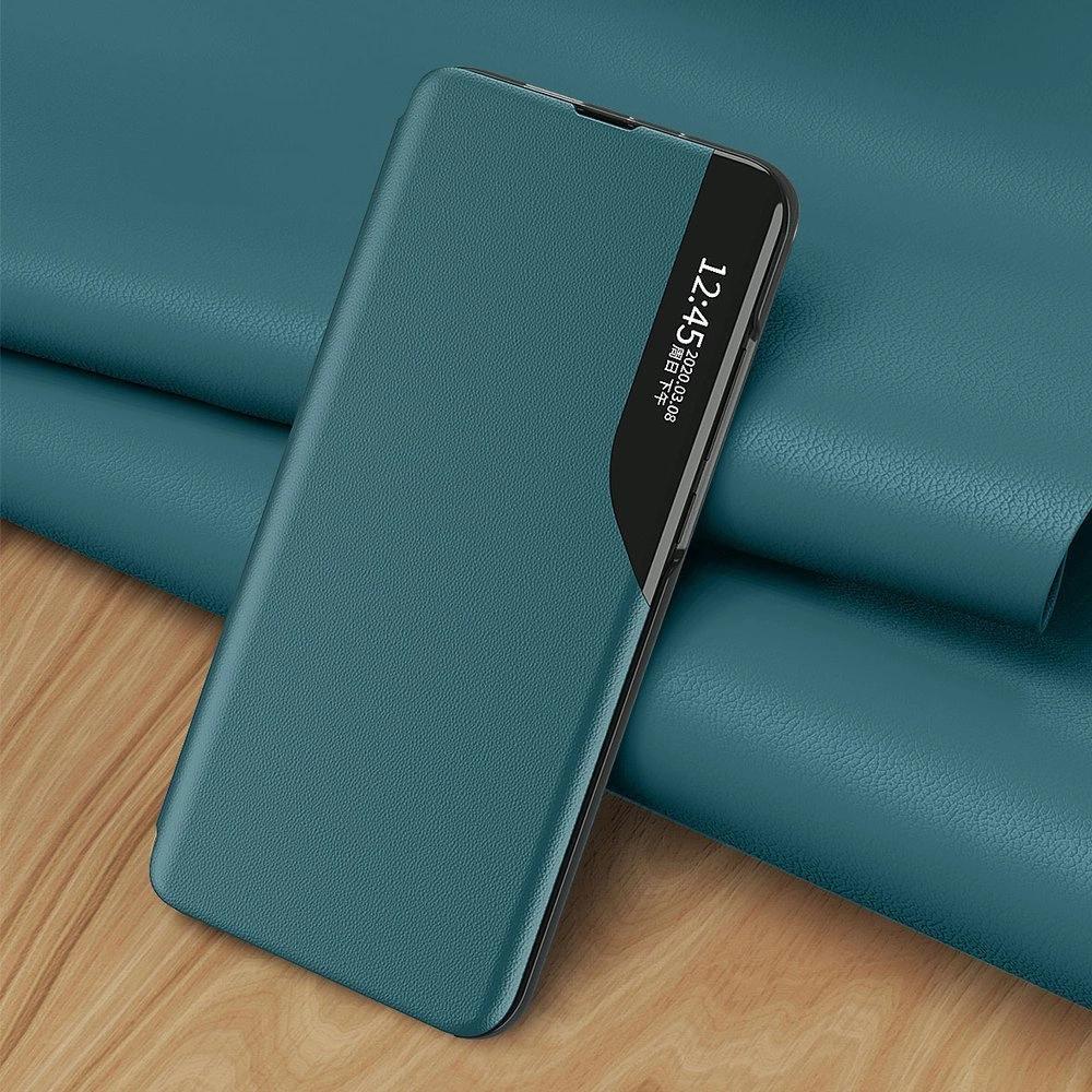 Eco Leather View Case Elegant Case With Flip Cover And Stand Function For Samsung Galaxy A72 4G Purple
