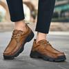Men's Genuine Leather Shoes Luxury Platform Casual Sneakers For Men 2024 Comfortable Moccasins Hiking Outdoor Business Shoes