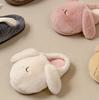 Хлопковые тапочки, новые домашние мужские и женские зимние домашние пары, милый кролик, нескользящие, плюшевые, теплые, удобные, для родов