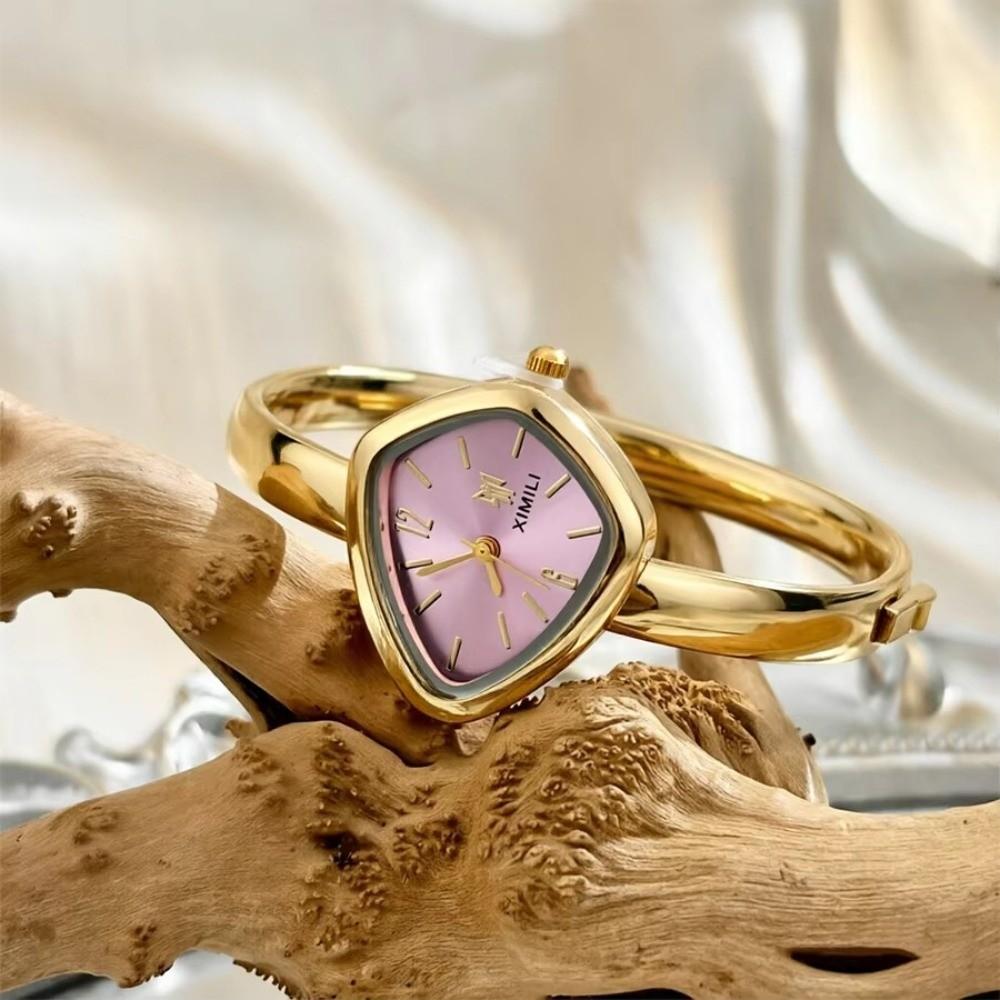 Square-shaped Dial Quartz Watch Open Design Ladies Watch New Wristwatch for Women