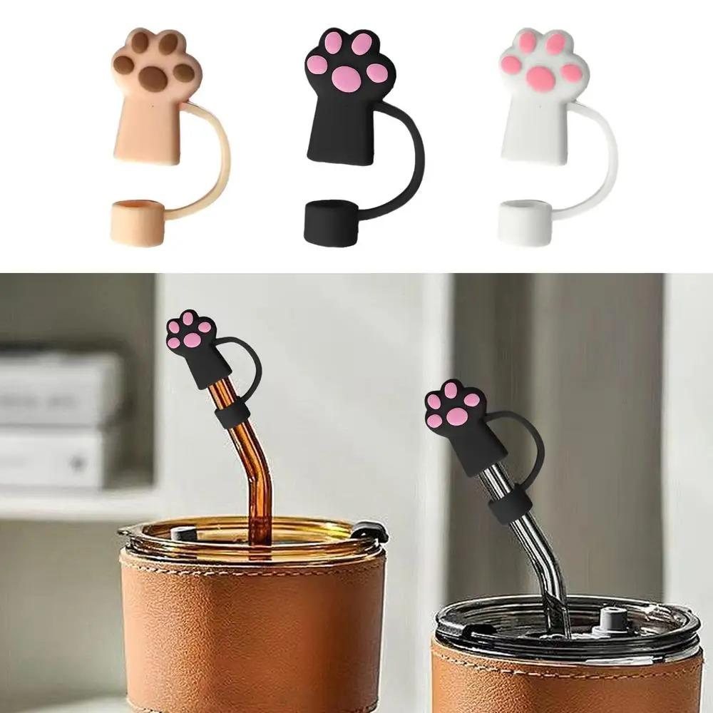 10mm Straw Topper Spill-Proof Straw Stopper Cute Cat Paw Straw Cover 30&40 Oz Cup