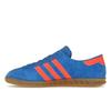 adidas Hamburg Blue Bird Solar Orange женские кроссовки Gum IH5471