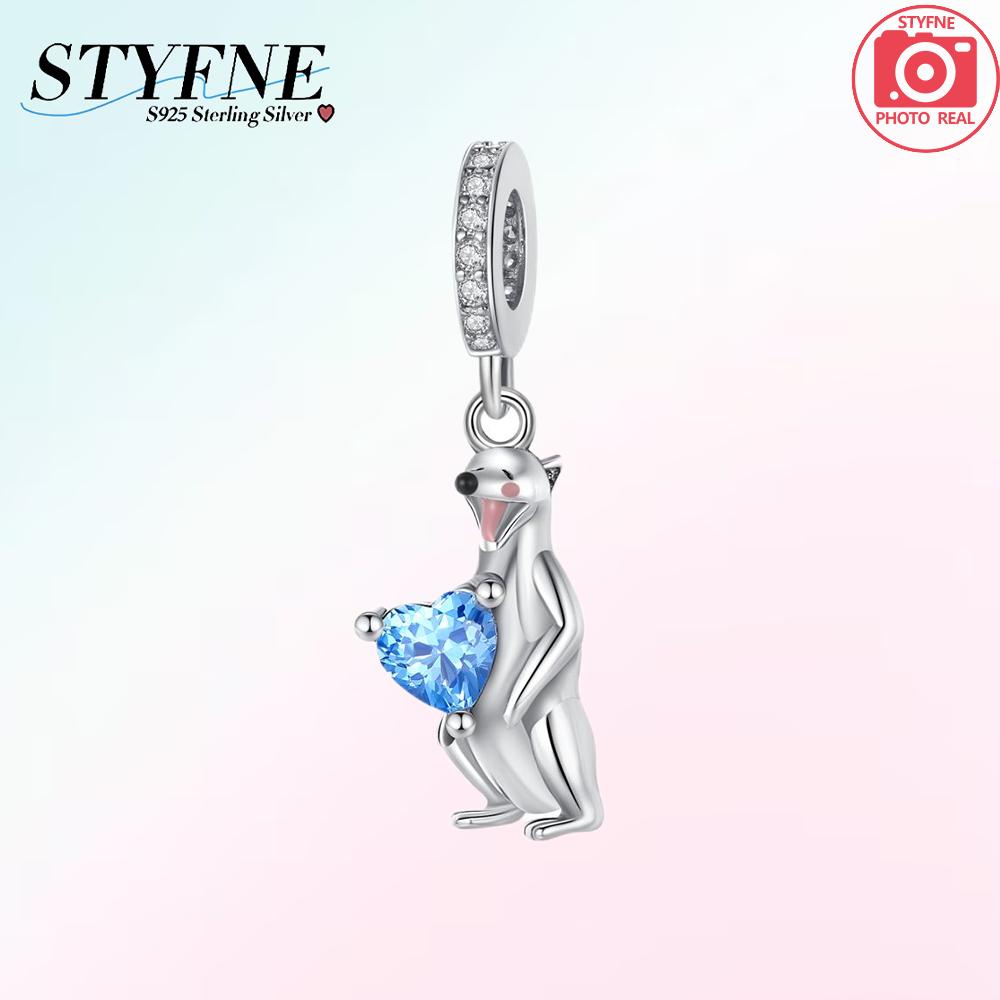 925 Silver Cats Puppies Rabbits Meerkats Charm Bead Pandent Fit Original Bracelet Necklace DIY Women Jewelry