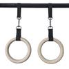 1 Pair Pull Up Wooden Gymnastic Ring Grip with Straps and Anti-Slip Tape Bodybuilding Strength Training for Children To Adult