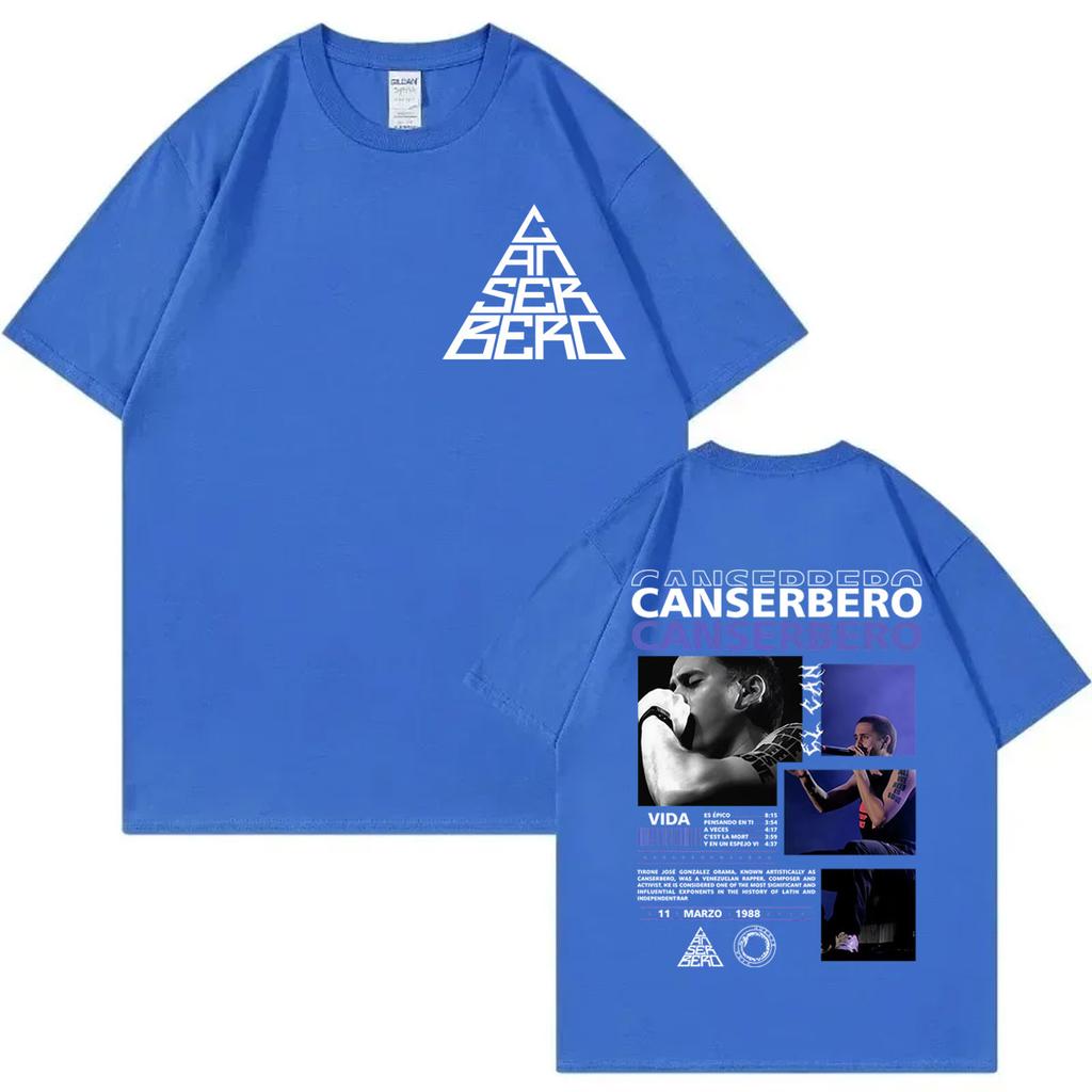 Rapper Canserbero Tour 2025 Graphic T Shirts Fashion Hip Hop Short Sleeve Tshirts Men Women Casual Loose Pure Cotton Tshirt