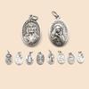 Reversible Metal Charms Necklace Bracelet DIY Accessories Philomena Our Lady Benedict Religious Figures Charms Catholic Figures