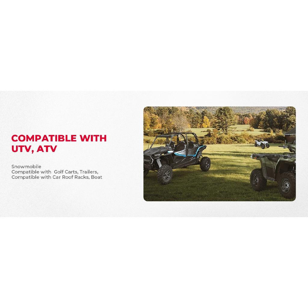 UTV ATV 0.85-2.5" Shovel Gun Rubber Anti-slip Strap Holder 1.5-3.5" Tools Compatible with Polaris RZR For Can-am X3 For Cfmoto