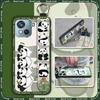 Shockproof Kickstand Phone Case For Blackview Oscal C80 Cartoon Lanyard Ring Wristband Back Cover Panda Dirt-resistant