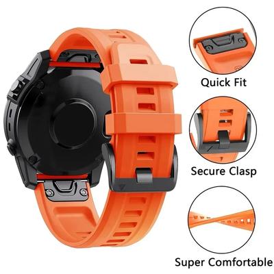 Силиконовый ремешок для часов Garmin Fenix 8/E/7/7X/Pro,5XPlus/6XPro,Epix Gen 2 47/51 мм,Enduro 3,tactix 7 7Pro 8,quatix 7 7Pro
