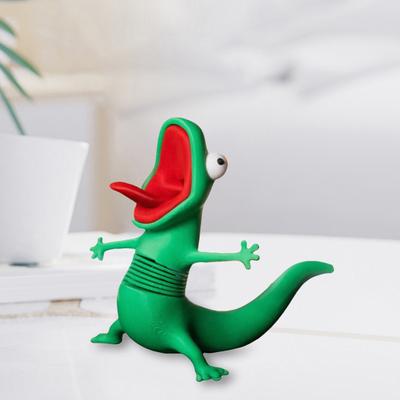 3D-печатная качающаяся ящерица, украшение, пружинная ящерица, фигурка, игрушка-антистресс, украшение для дома и офиса