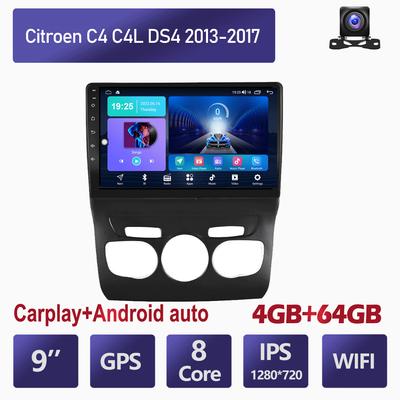 2 Din Android автомобильный радиоприемник мультимедийный видеоплеер для Citroen C4 C4L DS4 2013-2017 GPS-навигация Wi-Fi Bluetooth головное устройство