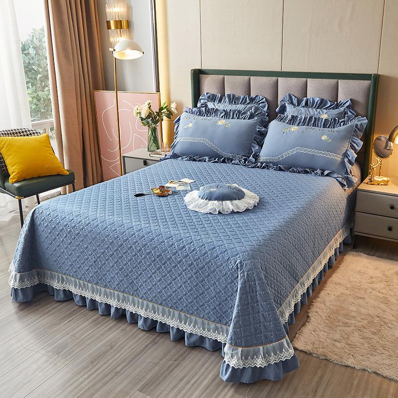 Отшлифованный чехол на кровать, комплект из трех предметов, двухсторонний стеганый стеганый чехол, одеяло с татами, матрас, утолщенный лист