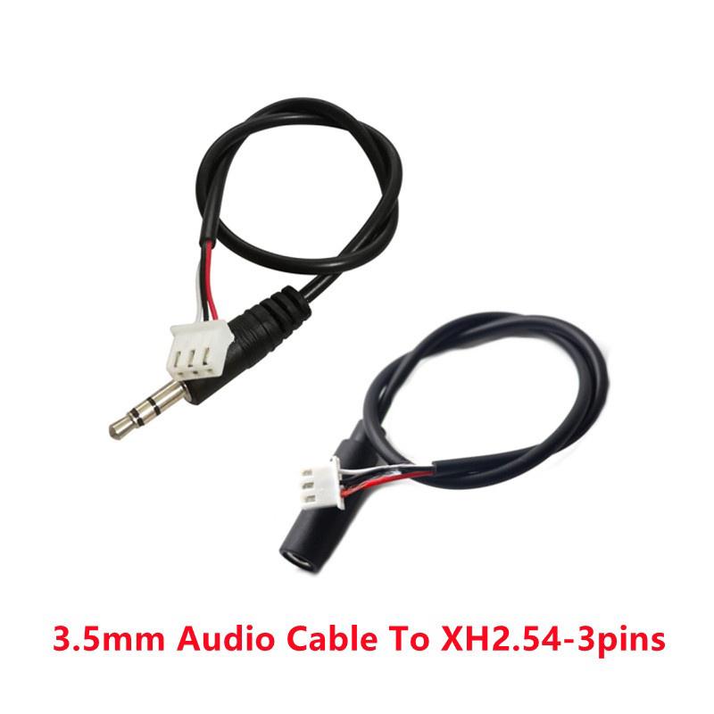 Jack 3.5Mm Aux Audio Cable To Xh2.54 3P Terminal Male To Male Female 3 Core Stereo Audio Cable Amplifier Extended Line