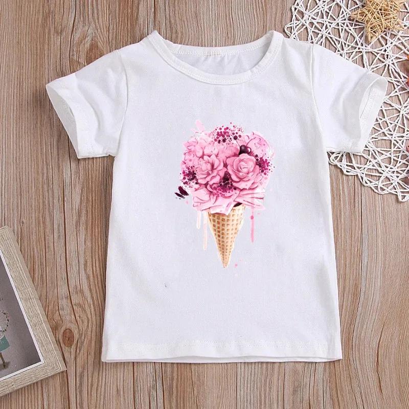 Kawaii Heart Balloon Cartoon Printed Summer Children's Fashion Cute Polyester Comfortable Top