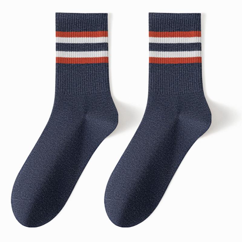 Male Autumn and Winter All Kinds of Sports 3 Bar 7A Antibacterial Deodorant Socks