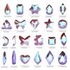 У теплого эльфа такой же бриллиантовый шарм Aurora Purple Water Drop Nail Art Diamond Jewelry Mixed Special-Shaped Diamond Small Large Packaging