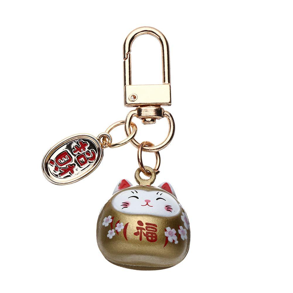 Girls Woman Japanese Bag Charm Cute Lucky Cat Keychains Pendant Keyring Key Chains Cartoon Keychain