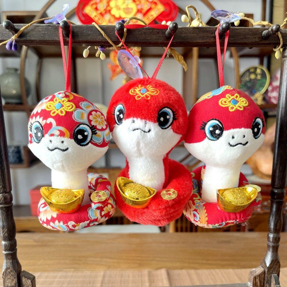 New Year Snake Year Mascot Pendant Cartoon Snake Plush Toy New Lucky Charm  New Year