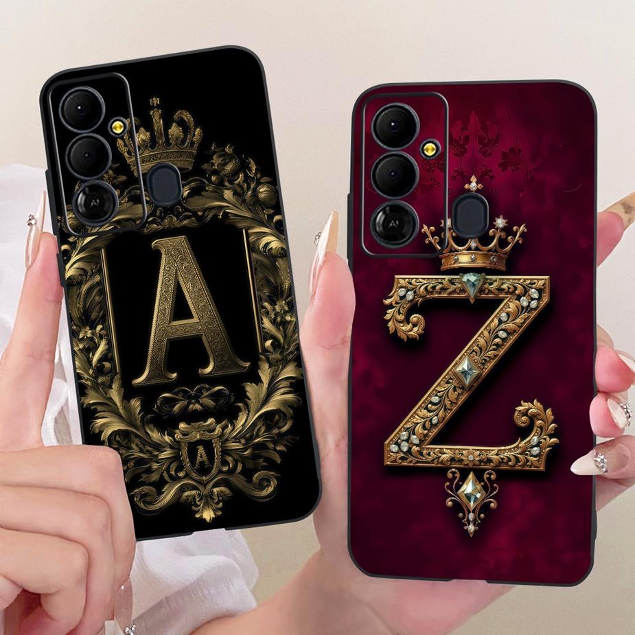 For Tecno Pop 6 Pro Case BE8 Stylish Crown Letters Cover Soft Silicone Phone Case For Tecno Pop 6 GO BE6j Pop6 Pro Fundas Bumper