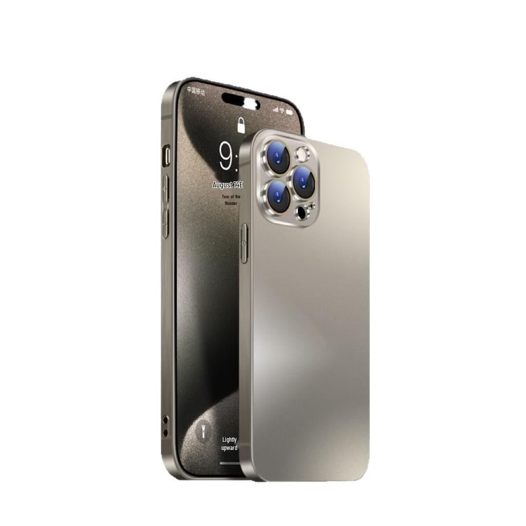 AG Матовый титаново-золотой чехол для iPhone 17 Pro Max со шлифованными краями - Совместим с iPhone 14/15/16