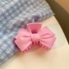 Candy Bow Plastic Large Hair Claws Crab Barrette Clips Women Girls Cute Ponytail Holder Clamps Fashion Sweet Hair Accessories