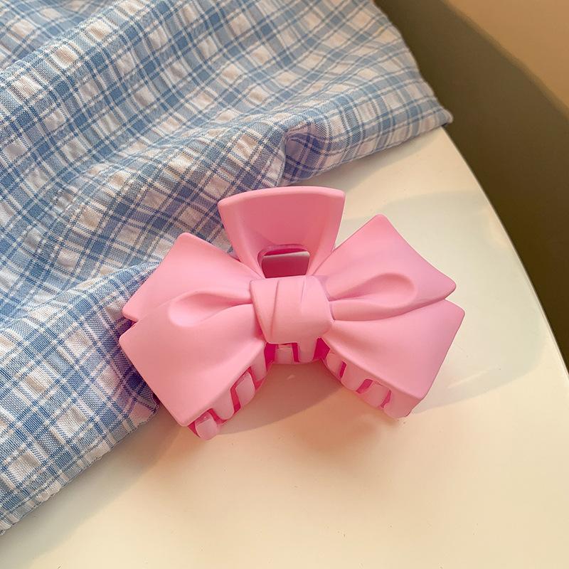 Candy Bow Plastic Large Hair Claws Crab Barrette Clips Women Girls Cute Ponytail Holder Clamps Fashion Sweet Hair Accessories