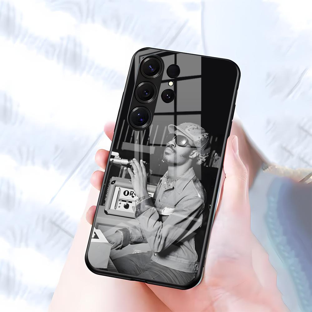 Чехол для телефона S-Stevie Wonder для Samsung S26 S25 S24 FE S23 S22 S21 Plus S20 Ultra Note20Ultra Черный Стеклянный Чехол