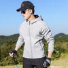 Men's Outdoor Windproof Softshell Fleece Hooded Jacket for Mountaineering