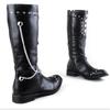 Мода 2024 Модные сценические ботинки панк Ботфорты кожаные мужские длинные водонепроницаемые сноубутсы для верховой езды мотоциклетные ботинки