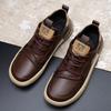 Кожаные мужские туфли большого размера, новая весенняя универсальная тенденция, маленькие белые туфли, мужские дышащие дезодорирующие кожаные туфли, мужские повседневные туфли для сёрфинга