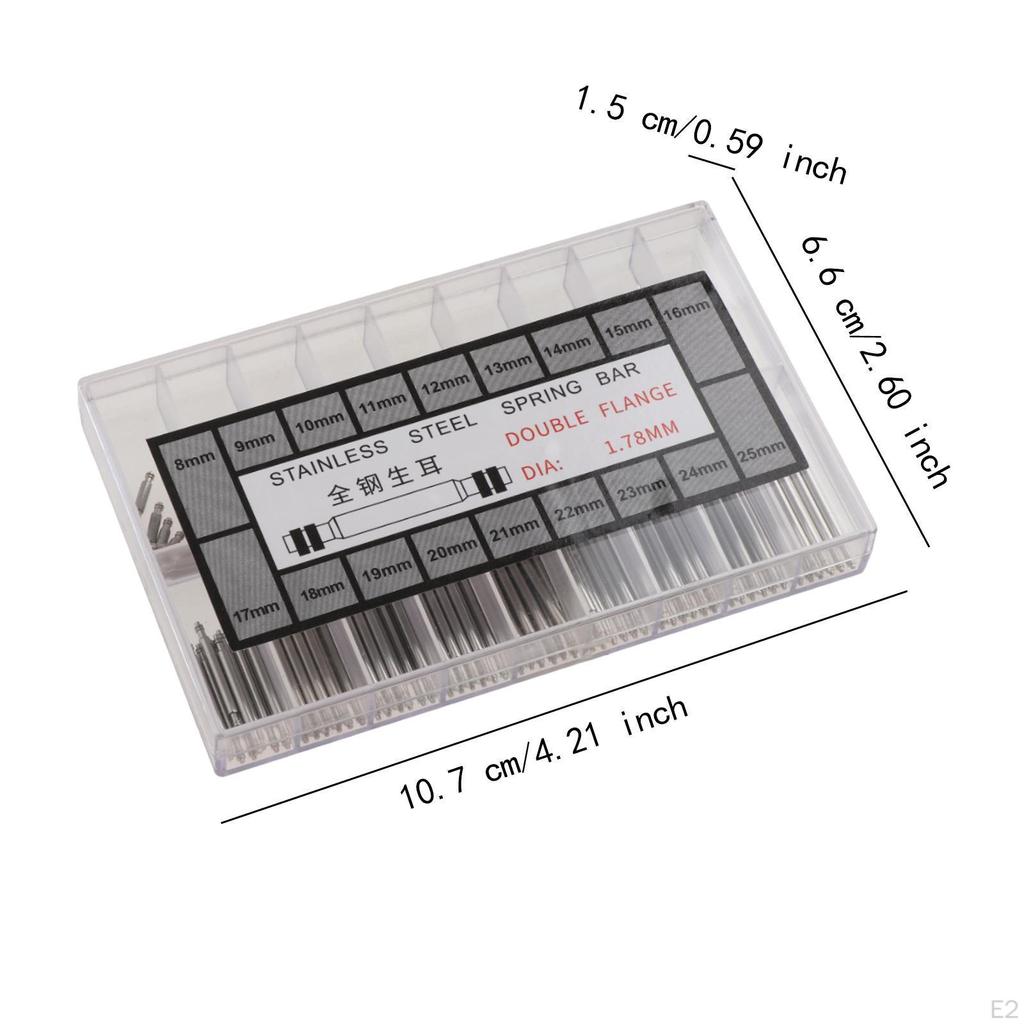1 коробка соединительных стержней пружинных стержней для часовых ремешков, штифтов для крепления пряжек