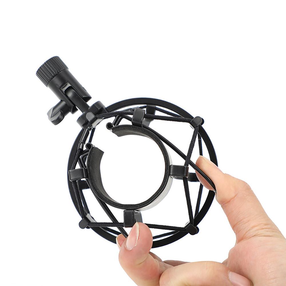 Универсальный микрофонный антивибрационный держатель типа «Черный паук» Адаптер Зажим Клипса для студийного конденсаторного микрофона большого диаметра 48-51 мм