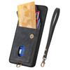 Чехол для телефона Honor Magic8 Lite 5G / X9d 5G / X70 5G с держателем для карт, подставкой, кожаной задней крышкой и ремешком на запястье