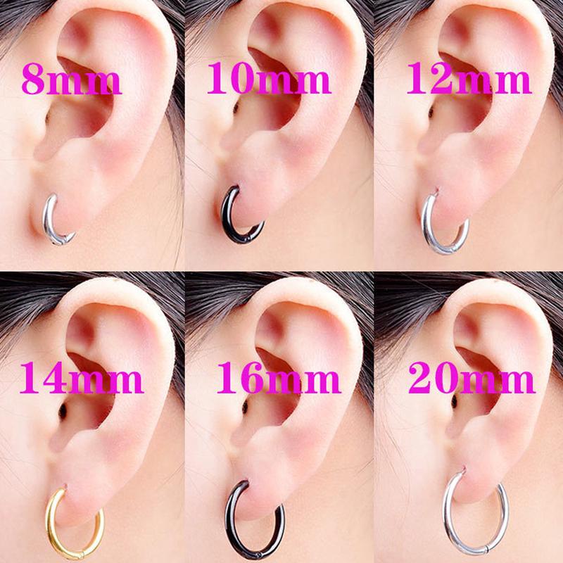 Women Piercing Jewelry Stainless Puncture Steel Hypoallergenic Men Round Ornaments Earrings
