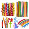 50/100pcs Balloon Long Strip Spiral Style Color Latex Gathering Party Birthday Wedding Decoration Balloon Design Inflator TMZ