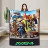 Anime Zootopia Cartoon Flannel Blanket  Super Soft Throw Blanket for Bedroom Airplane Travel Fashion Bedspread Sofa Bed Cover